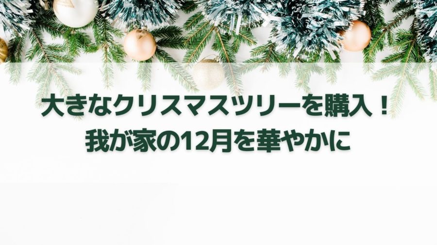 大きなクリスマスツリーを購入 我が家の12月を華やかに はなまる日記